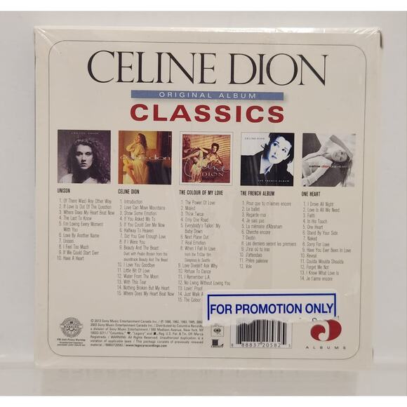 Original Album Classics by Céline Dion CD 2013 5 Discs Sony For Promotion Only - Picture 5 of 5